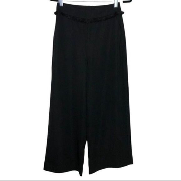 NWT C/MEO Collective True Magic High Waist Wide Leg Black Pants Palazzo Pants M - Picture 2 of 9